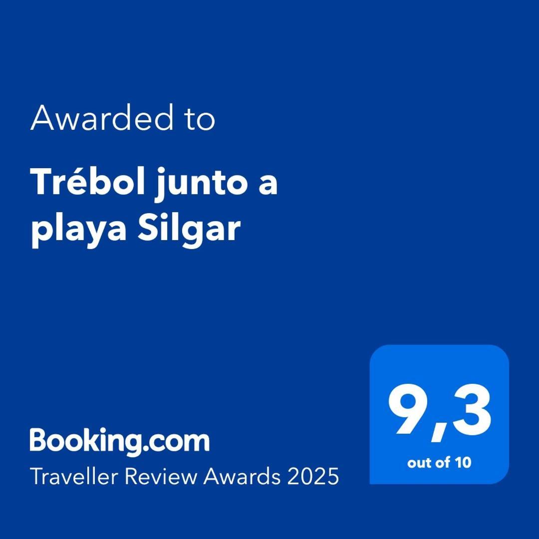 Апартаменты Trebol Junto A Playa Silgar Санхенхо Экстерьер фото